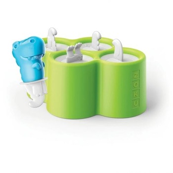 Matrita cu 4 incinte, forma dinozaur, Zoku, Verde, Plastic fara BPA Matrita cu 4 incinte, forma dinozaur, Zoku, Verde, Plastic fara BPA