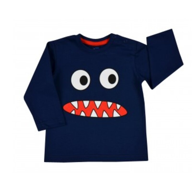 Bluza cu maneca lunga pentru baieti GT GT-5441, Bleumarin, 74