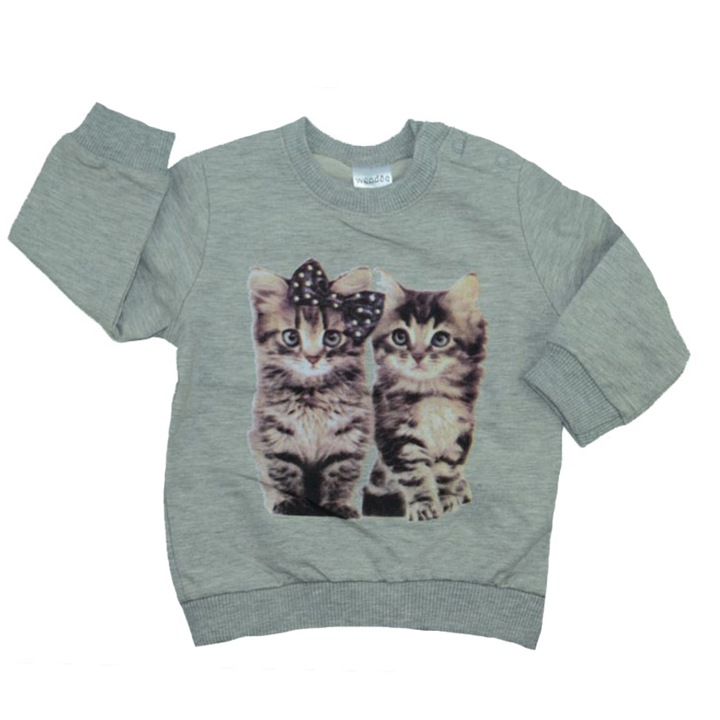 Bluza cu maneca lunga pentru fete Wendee OK11224-0G-74, Gri 12151