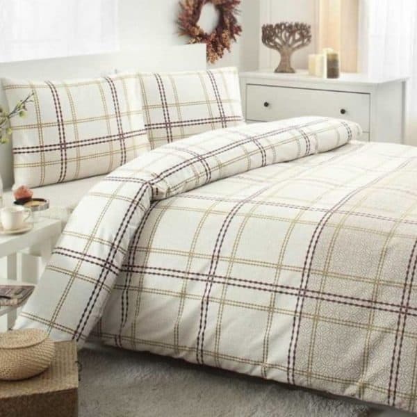 Lenjerie de pat, Lenor Bej, 1 persoane, 180x260 cm