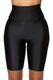 Colanti luciosi, scurti, cu talie inalta, din lycra, Negru