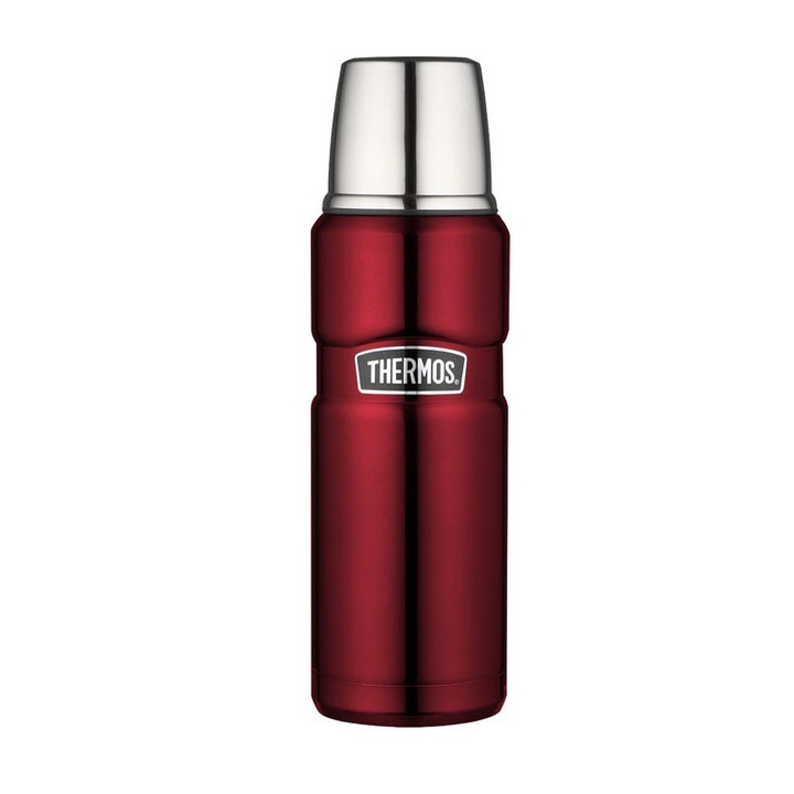Termos pentru bauturi, Thermos, otel inoxidabil, 470 ml, Rosu