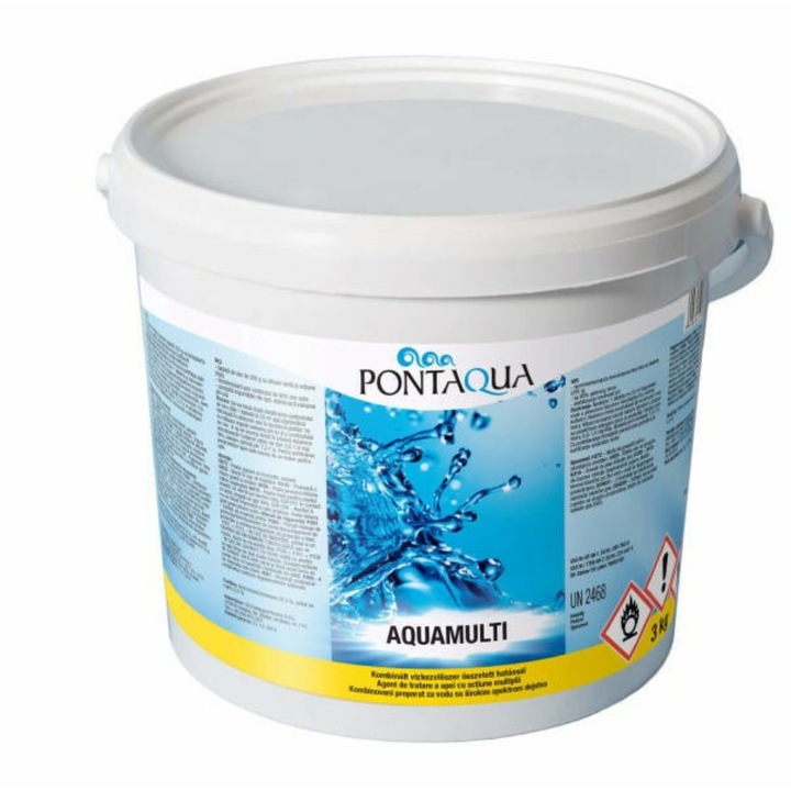Pontaqua Aquamulti (200 gr) 3kg, 3in1 vízkezelő multi tabletta (AMU 030)
