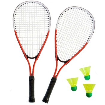 Set badminton viteza, cu 2 rachete si 3 fluturasi - SportX Set badminton viteza, cu 2 rachete si 3 fluturasi - SportX