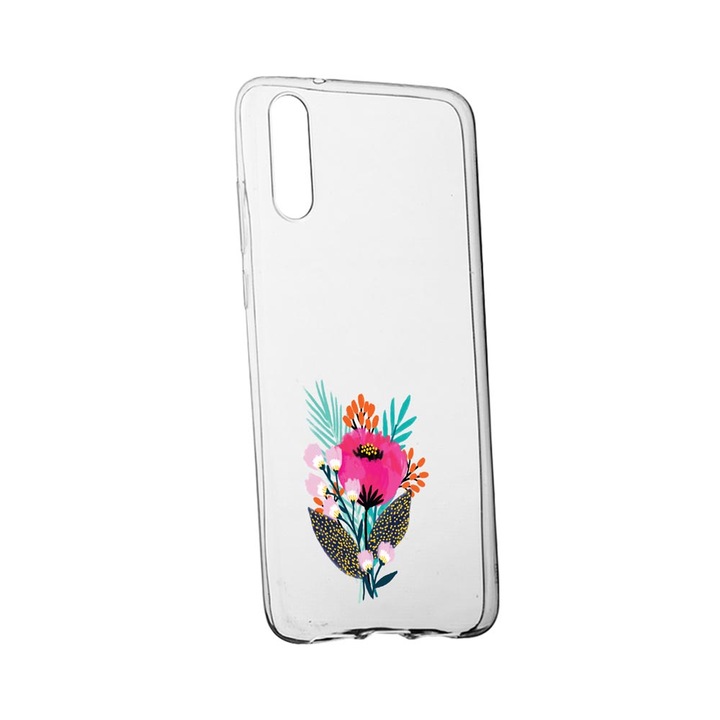 Tok Motorola Edge készülékhez, virágok, kopásálló, csúszásgátló, prémium szilikon, 641