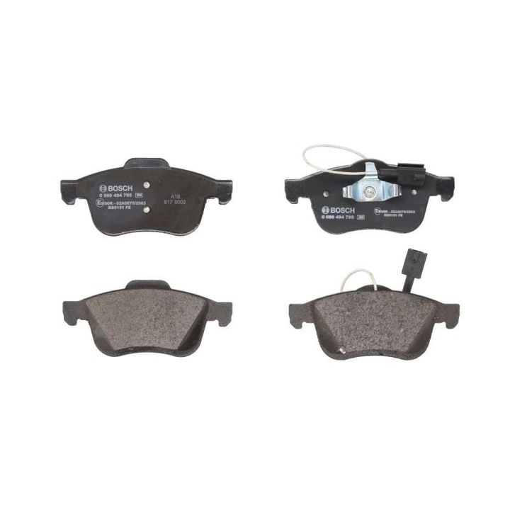 Комплект спирачни накладки, дискови спирачки Fiat PRATICO 2010-> 263 0 986 494 795