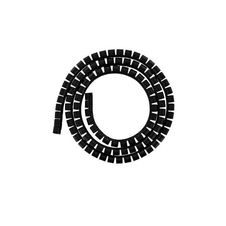 Organizator flexibil pentru cabluri 4World model 06520, negru, 1500 x 34 mm