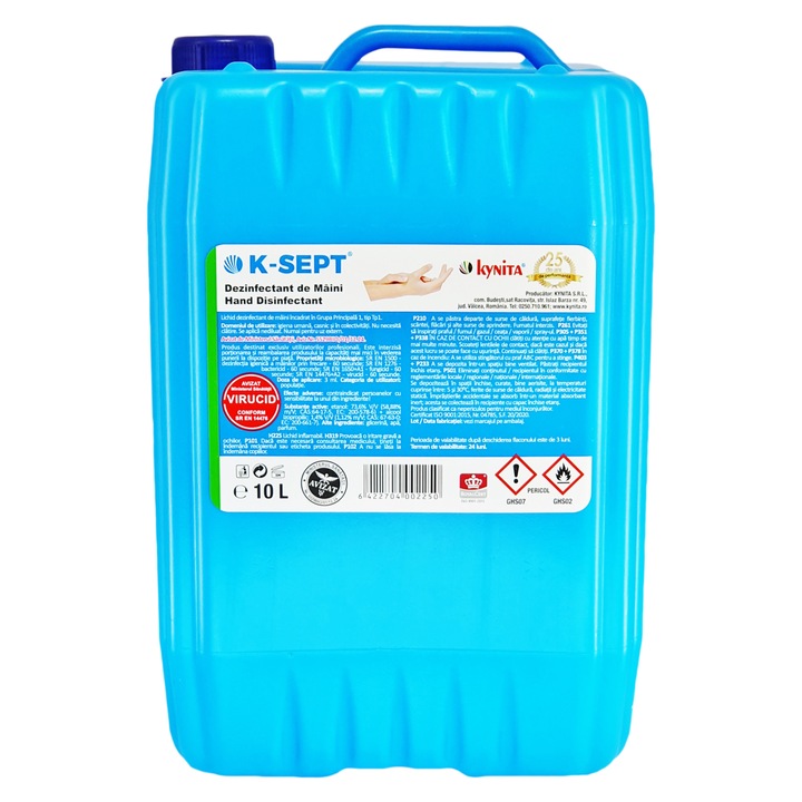 Dezinfectant de maini K-SEPT bidon 10 litri cu 75% alcool