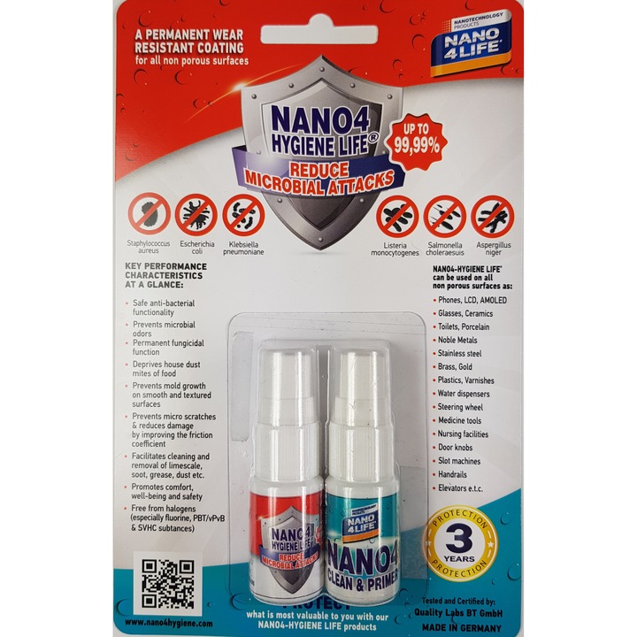 Дезинфектант Nano4-Hygiene Life G, 2x10 ml