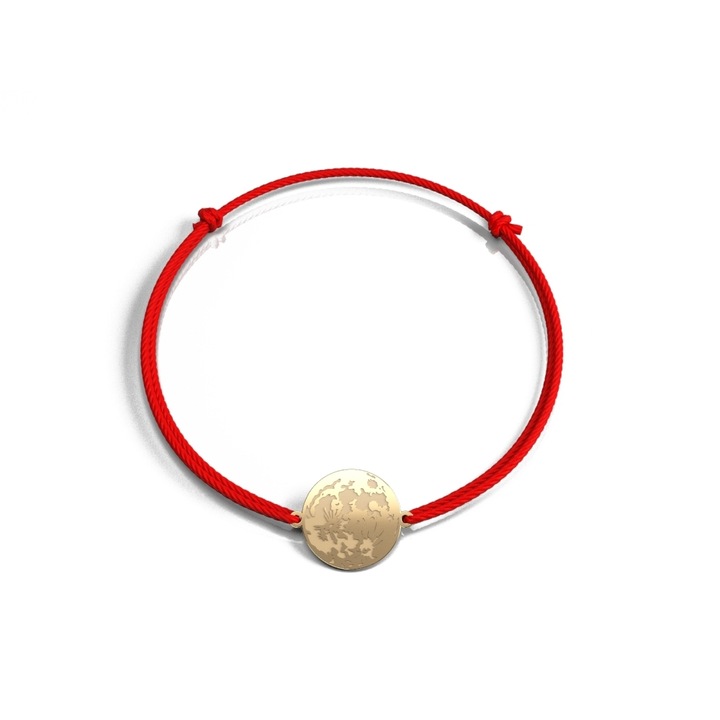 14 K sárga arany hold karkötő a vezetéken