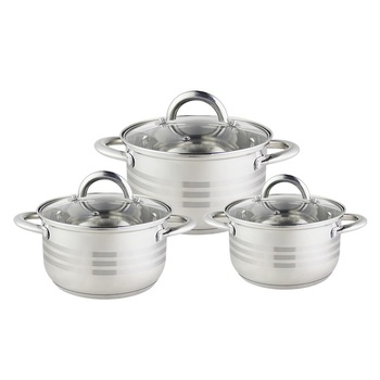 Set oale Floria ZLN-4083, 6 piese, pentru toate sursele de caldura, Inox Set oale Floria ZLN-4083, 6 piese, pentru toate sursele de caldura, Inox