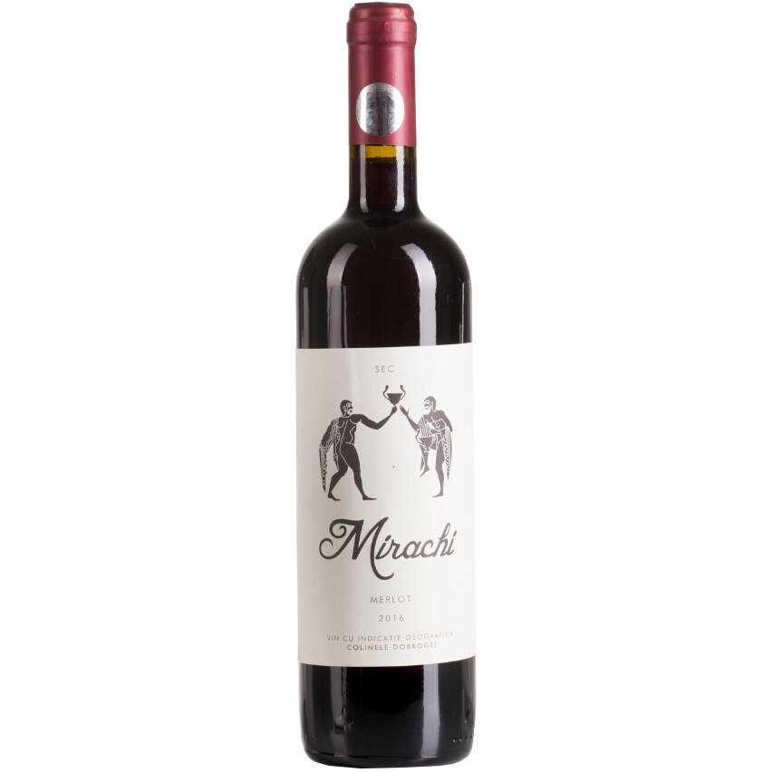 Vin Rosu Mirachi, Merlot, Sec, 0.75l