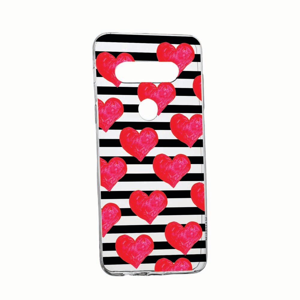 Husa pentru LG K61, hearts, rezistenta la uzura, anti-alunecare, 102