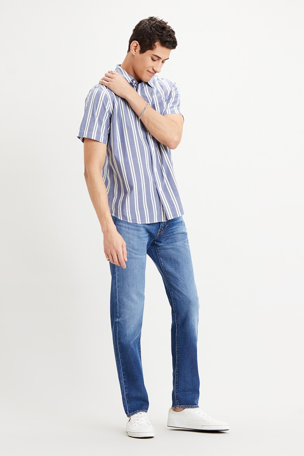 Levi's, Blugi cu croiala conica 502™, Bleumarin