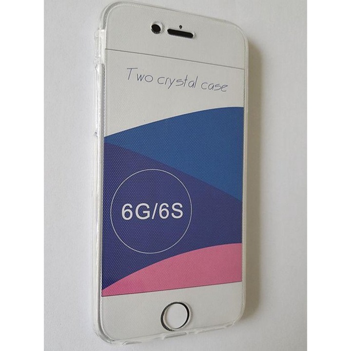 Husa full cover Iphone 6G/6S, transparenta, 14 cm h