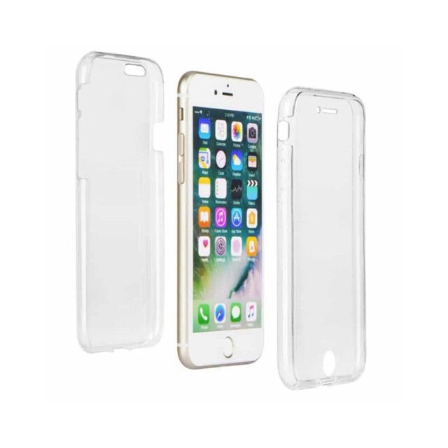 Husa full cover Iphone 6G/6S, transparenta, 14 cm h