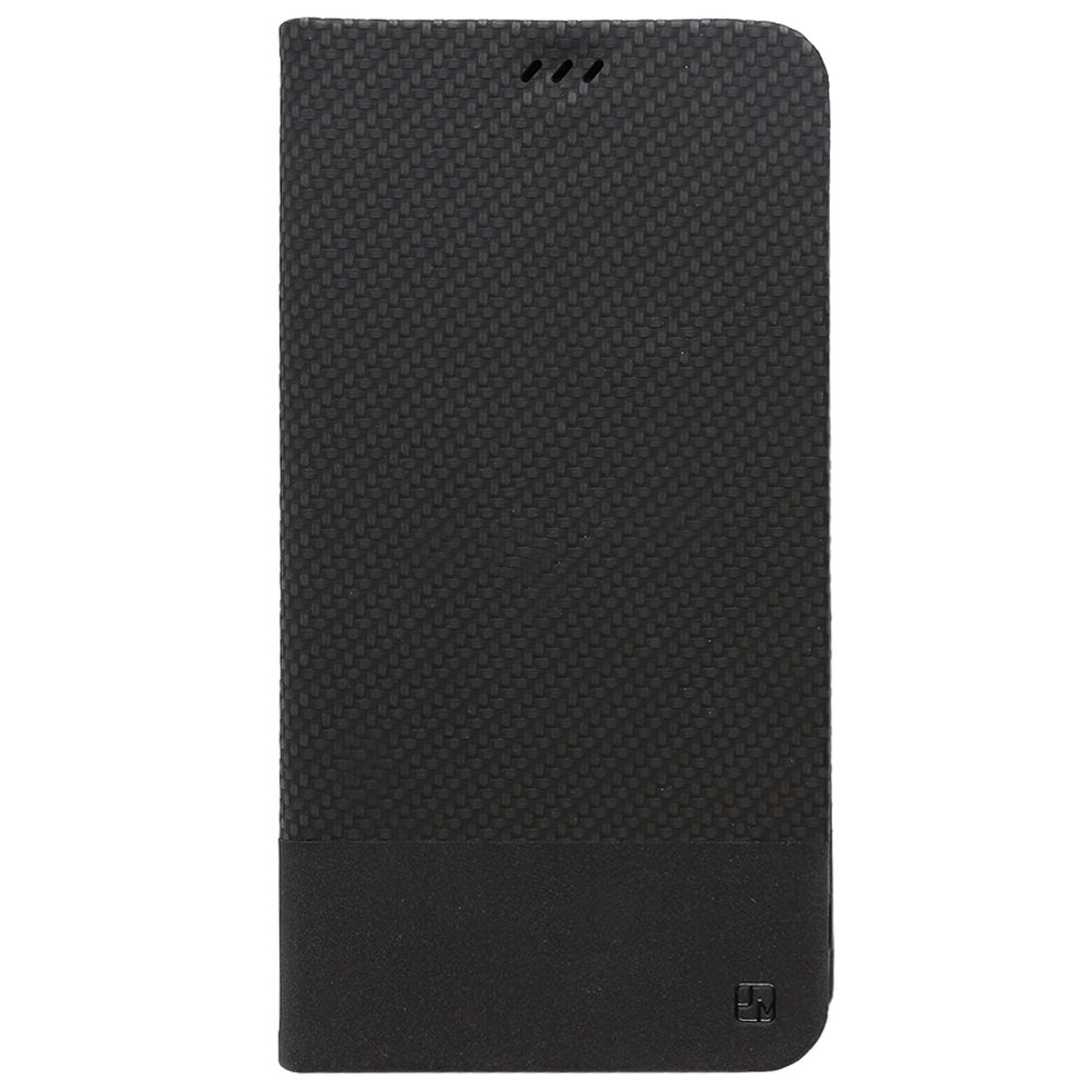 Husa Book Just Must Elegant Carbon pentru iPhone XS Max, Negru