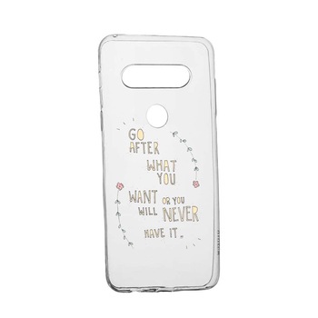 Husa cu mesaj Be Positive, pentru LG K61, rezistenta la uzura, anti-alunecare, din silicon Premium, 483 Husa cu mesaj Be Positive, pentru LG K61, rezistenta la uzura, anti-alunecare, din silicon Premium, 483