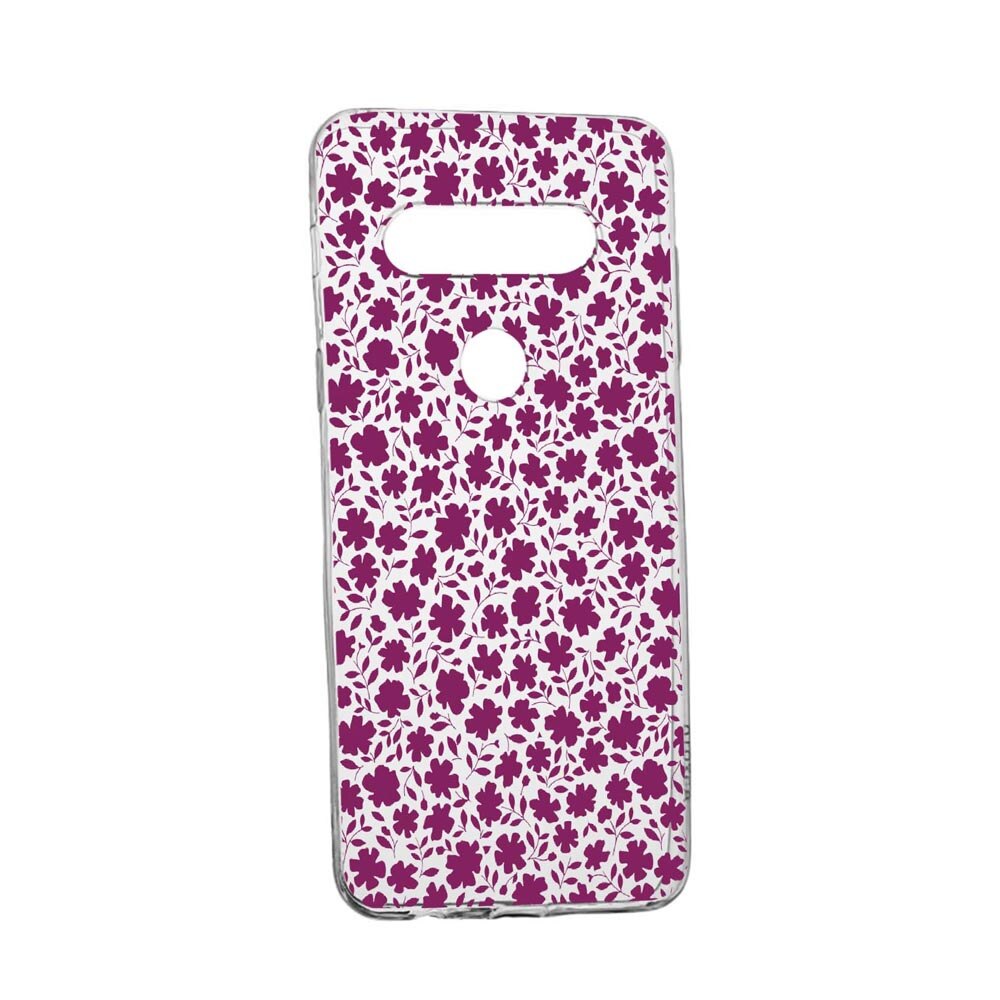 Husa Flowers Pattern, pentru LG K40S, rezistenta la uzura, anti-alunecare, din silicon Premium, 627