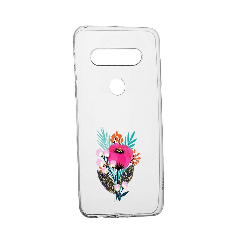 Husa Flowers, pentru LG K40S, rezistenta la uzura, anti-alunecare, din silicon Premium, 641