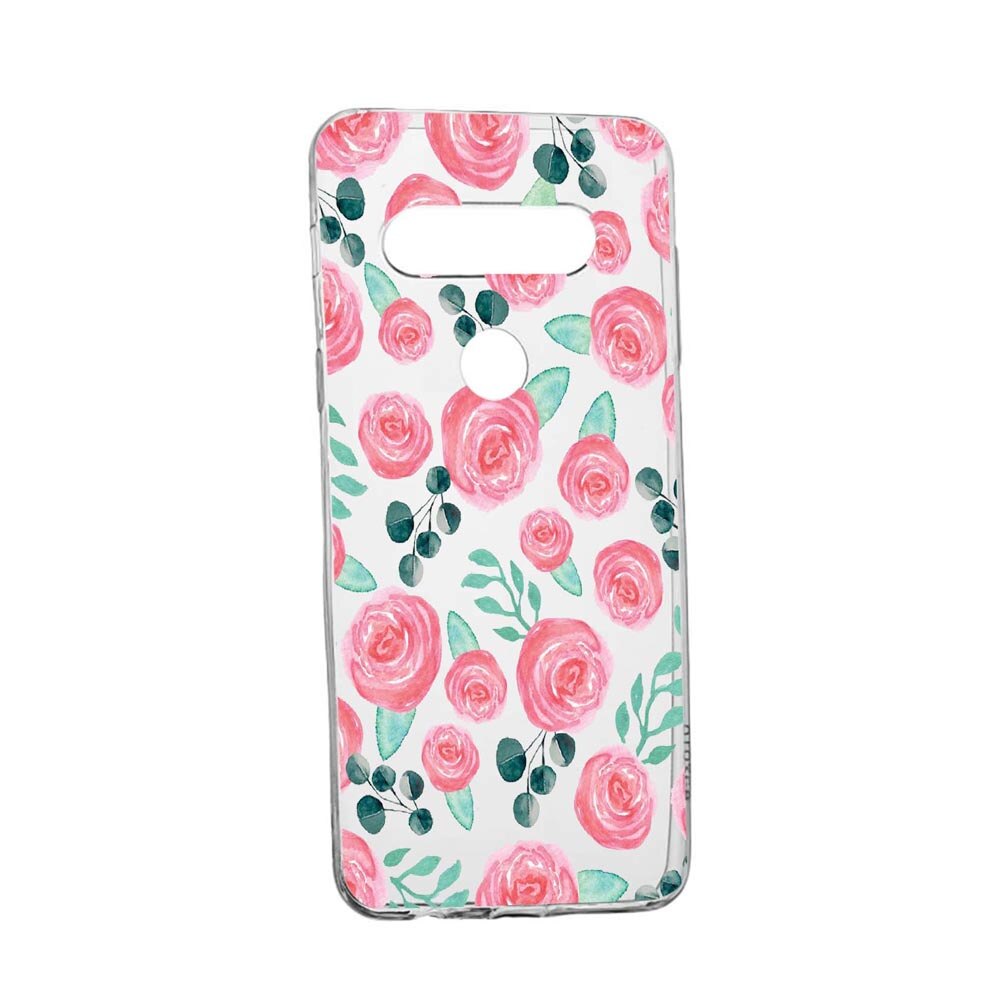 Husa Rose Pattern, pentru LG K61, rezistenta la uzura, anti-alunecare, din silicon Premium, 640