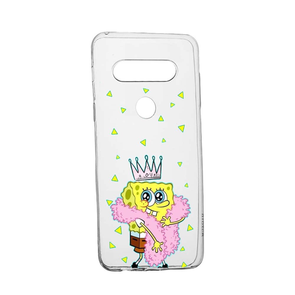 Husa SpondeBob, pentru LG K61, rezistenta la uzura, anti-alunecare, din silicon Premium, 597