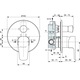 Смесител Ideal Standard CERAPLAN III, За вграждане, Вана-душ, Вътрешна и външна част, Месинг