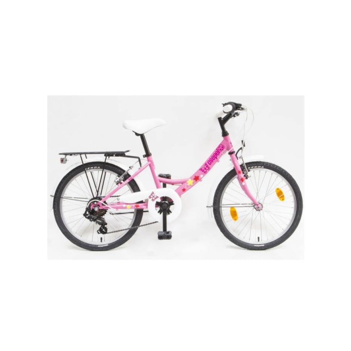 Csepel Flora 20 rózsaszín-fehér kerékpár