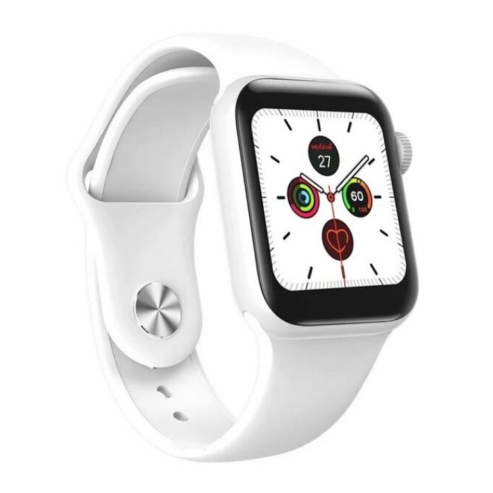 Ceas Smartwatch Techstar® W58Pro Alb, 1.3 inch IPS, Monitorizare Temperatura, Sedentarism, Bluetooth, IP67