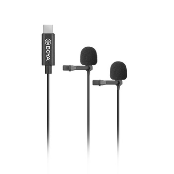 Lavaliera dual-mic Boya pentru cu conectare type C Lavaliera dual-mic Boya pentru cu conectare type C