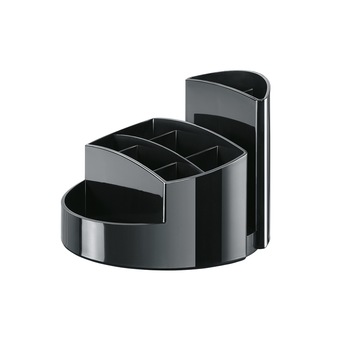 Organizator birou Han, Rondo, 9 Compartimente, Plastic, 140x109x140 mm, Negru Organizator birou Han, Rondo, 9 Compartimente, Plastic, 140x109x140 mm, Negru
