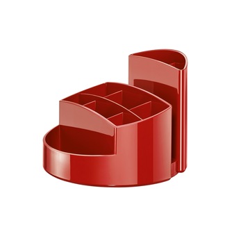 Organizator birou Han, Rondo, 9 Compartimente, Plastic, 140x109x140 mm, Rosu Organizator birou Han, Rondo, 9 Compartimente, Plastic, 140x109x140 mm, Rosu
