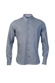 Stansfield, Camasa slim fit din bumbac, Gri inchis, XL Stansfield, Camasa slim fit din bumbac, Gri inchis, XL