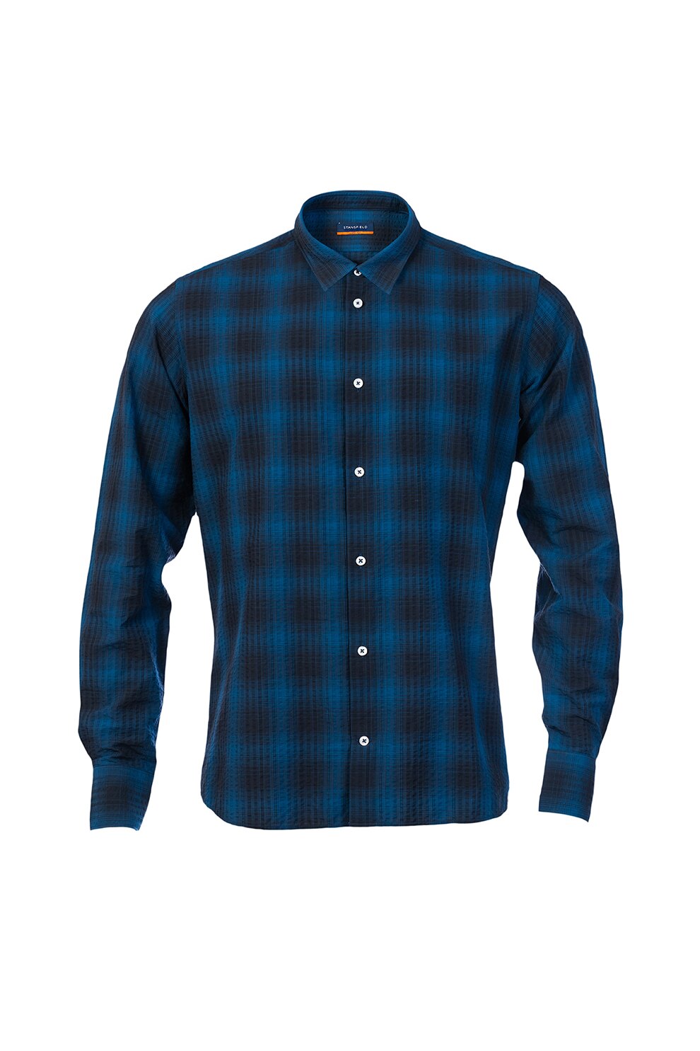 Stansfield, Camasa slim fit in carouri, Bleumarin, XL