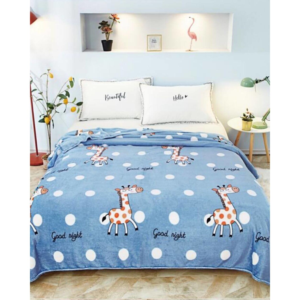Patura Cocolino, Pat Dublu, 200x230 cm, Girafe