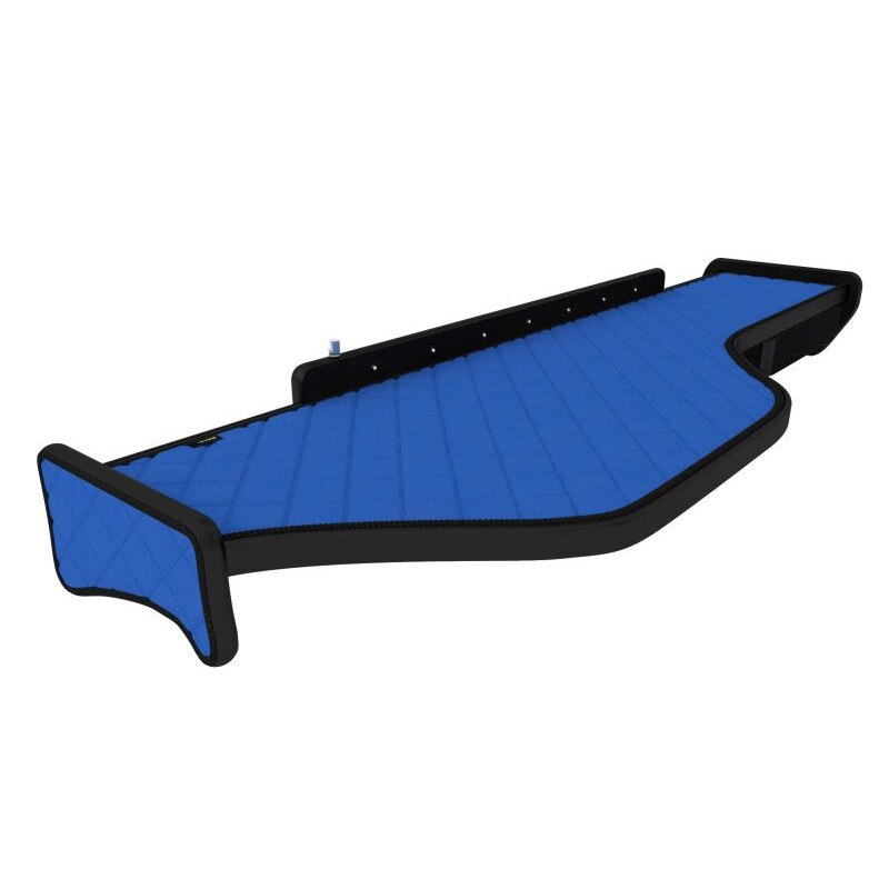 Masa bord, F-CORE, cu led si sertar, model lung, pentru DAF XF 95, 2002-2006, Albastru