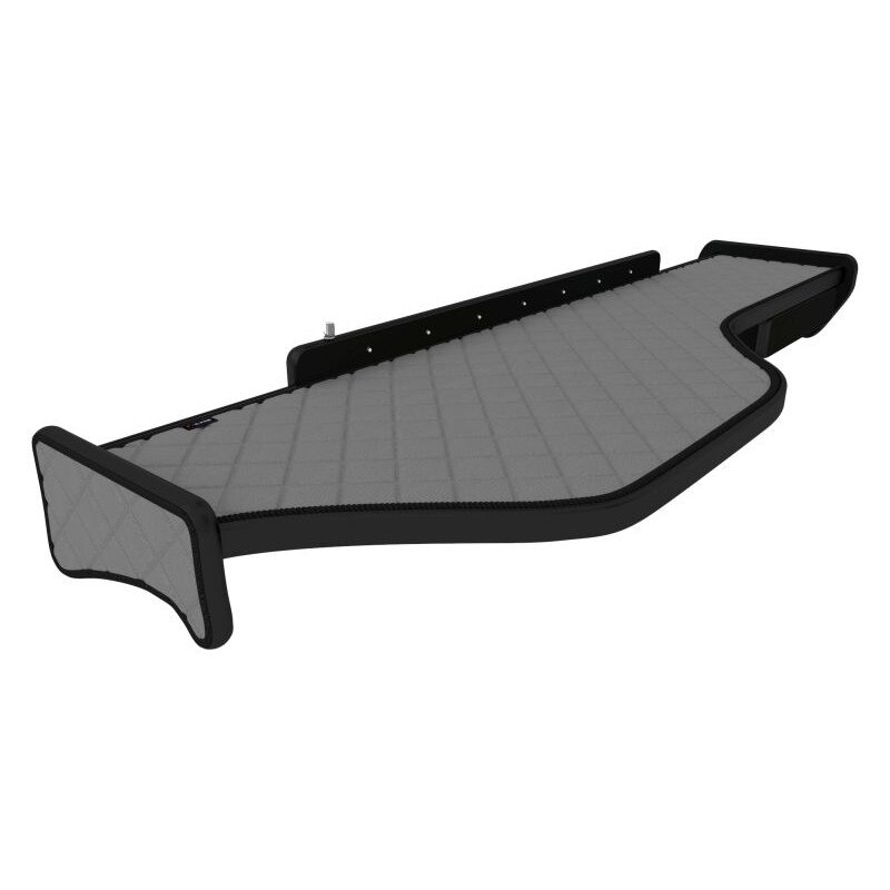 Masa bord, F-CORE, cu led si sertar, model lung, pentru DAF XF 95, 2002-2006, Gri