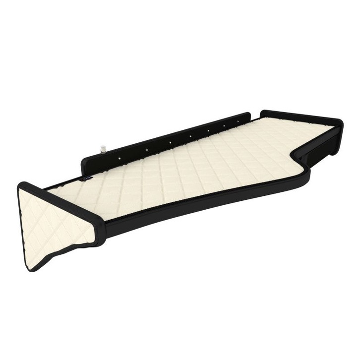 Masa bord, F-CORE, cu led si sertar, model lung, pentru SCANIA P, G, R, T, 2004+, Bej