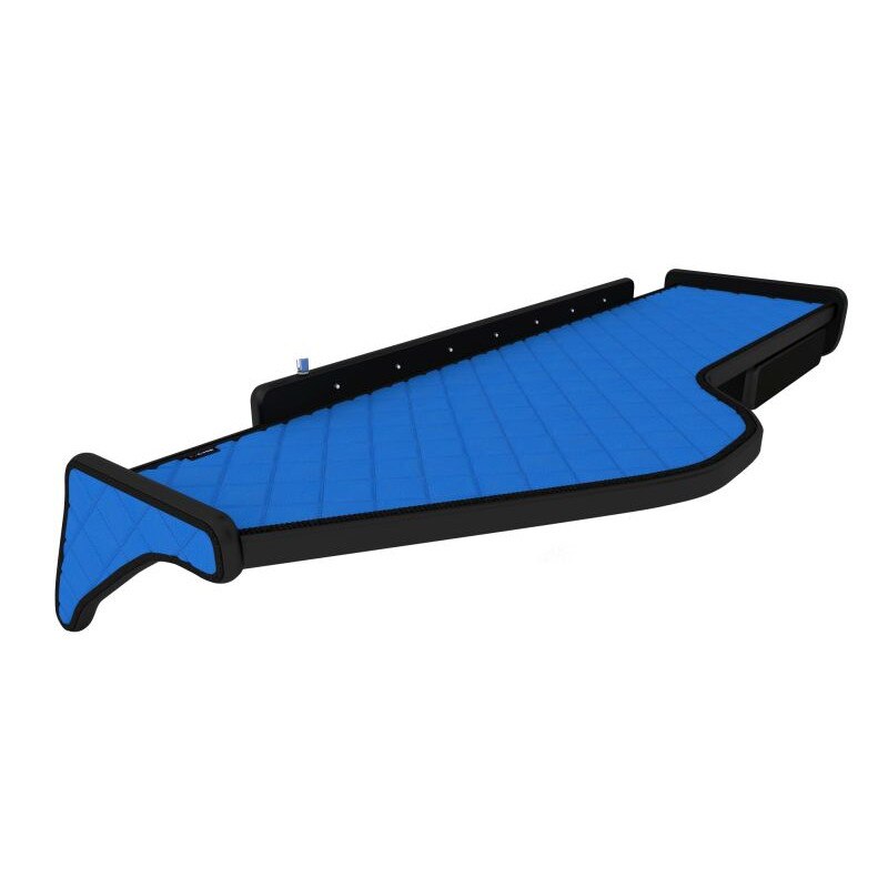 Masa bord, F-CORE, cu led si sertar, model lung, pentru VOLVO FH, FH 16, FH 16 II, FH II, FM, 2009+, Albastru