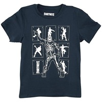 Tricou Fortnite Skull Trooper Skin, Epic Games, maneca scurta, 10 ani/140 cm, Bleumarin, baieti