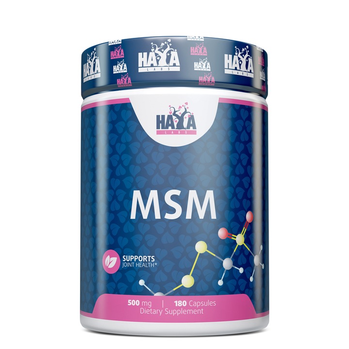 Supliment pentru articulatii Haya Labs MSM 500 Mg 180 Capsule
