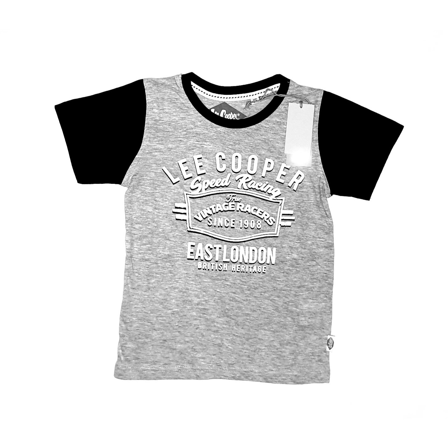 Tricou Lee Cooper text, Gri deschis
