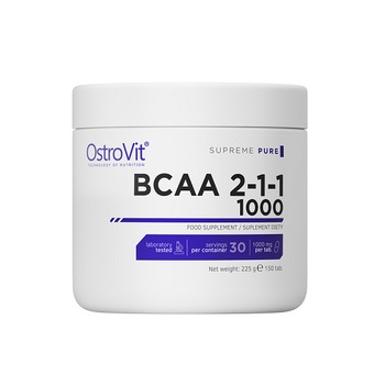 Supliment alimentar, OstroVit Supreme Pure BCAA 2-1-1 1000 (5000 mg) - 150 comprimate ( 30 doze) Supliment alimentar, OstroVit Supreme Pure BCAA 2-1-1 1000 (5000 mg) - 150 comprimate ( 30 doze)