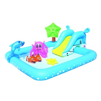 Piscina interactiva pentru copii cu diverse jocuri si jucarii gonflabile, multicolor, + 1 an, ATS Piscina interactiva pentru copii cu diverse jocuri si jucarii gonflabile, multicolor, + 1 an, ATS