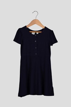 GAP, Rochie de jerseu, cu croiala pe bie si maneci scurte, Bleumarin GAP, Rochie de jerseu, cu croiala pe bie si maneci scurte, Bleumarin