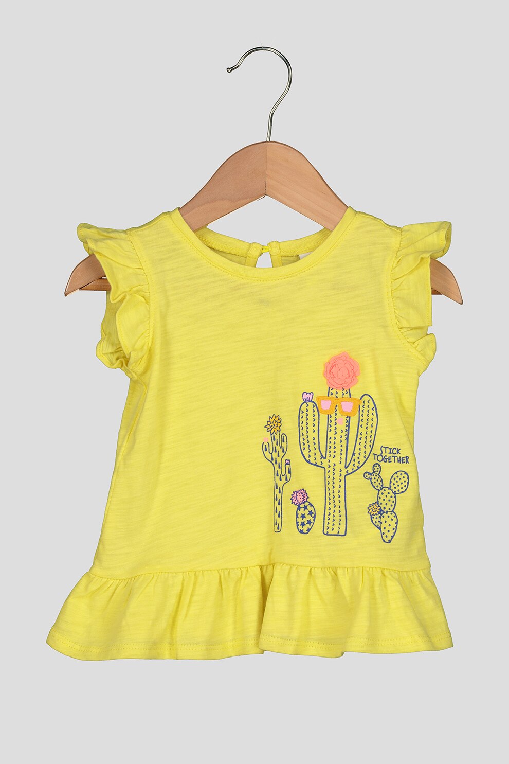 GAP, Tricou cu imprimeu grafic, Galben, 80 CM