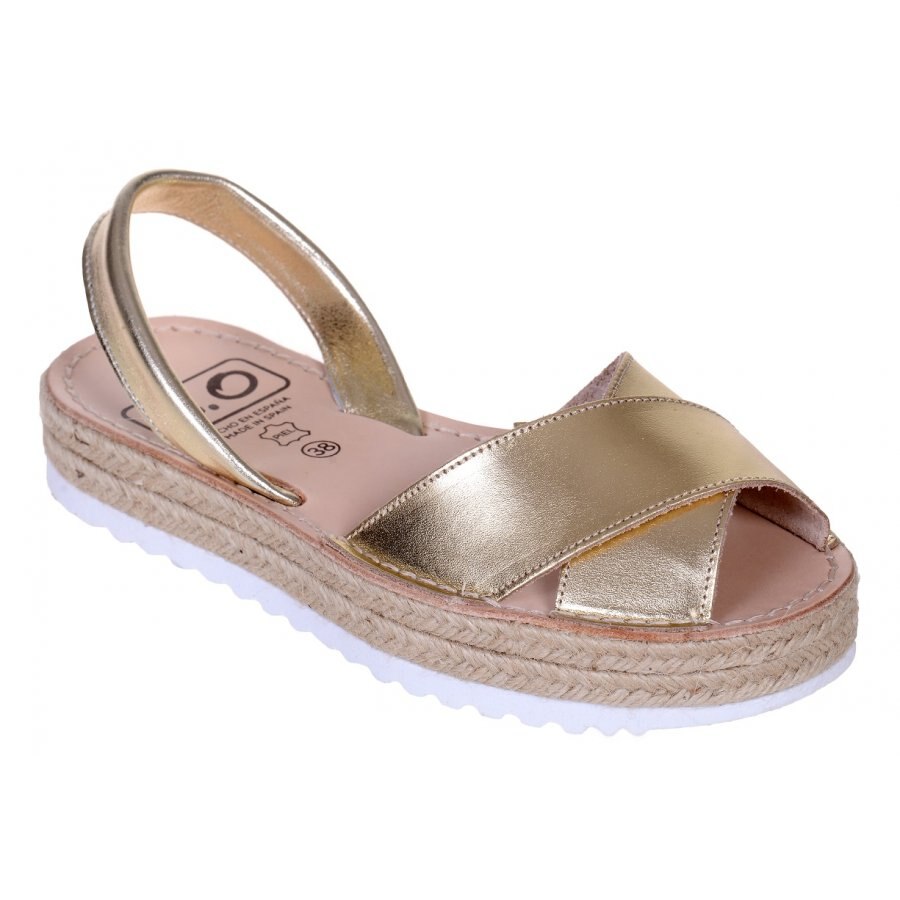 Sandale Dama Piele Avarca Gold, 38 EU, auriu