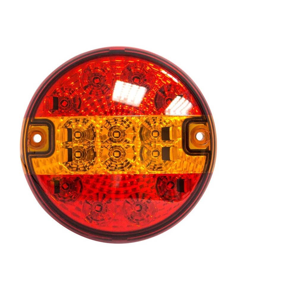 Lampa ceata LED rosie cu semnalizare fi 140mm