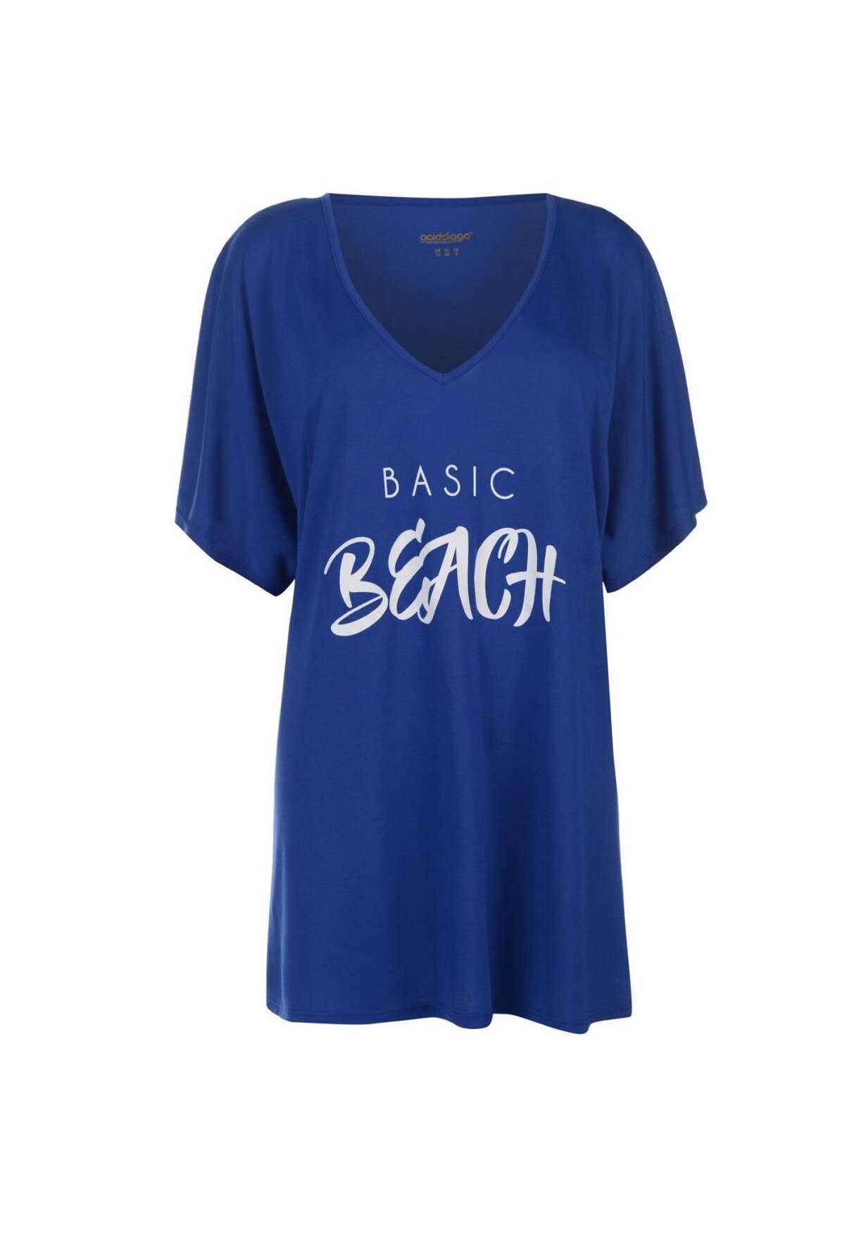 Tricou lung casual Golddigga Slogan Tropical, Negru / Alb, Albastru, S
