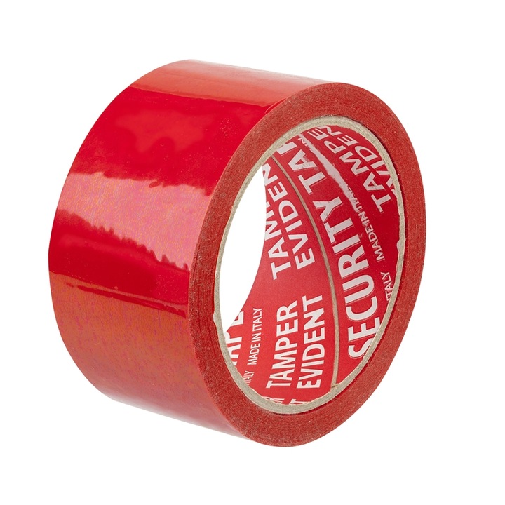 Секретна лента за сигурност Adesivi, 50 mm x 50 m, Червена